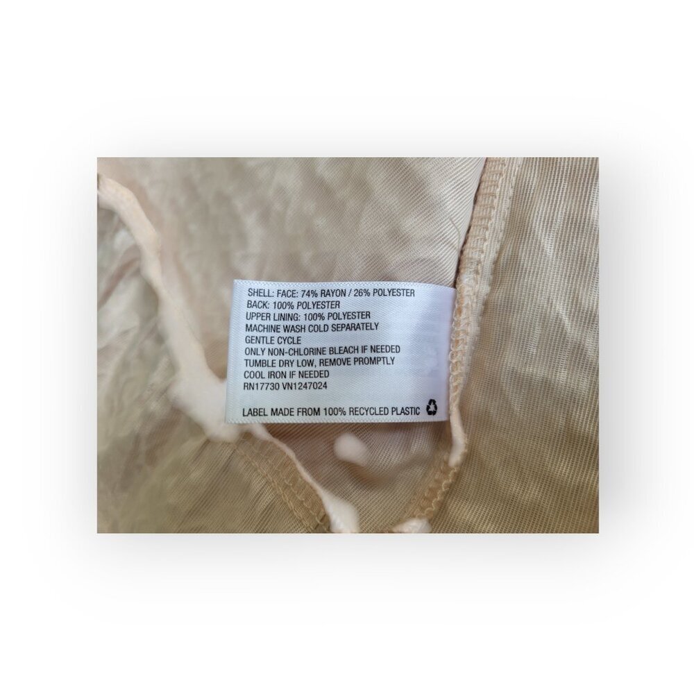 Kika Vargas x Target Cream Fairycore Midi Dress Empire Waist Size 1X Textured - Picture 11 of 13